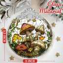 2025 Christmas Tree Ornament - Stained Glass Mushroom Holiday Decor, Christmas Decoration, Gift Idea for Friends, Exchange