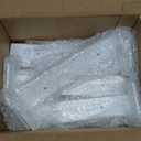 6 Pack Floating Shelf Bracket 10 Inch, Heavy Duty Hidden L Brackets, DIY Rustic Industrial Shelf Brackets with Modern Iron Finish(White)