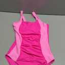 TyeSmo Teen Swimsuits for Girls Bathing Suits One Piece Solid Color Girl One Piece Swimsuits Size 14,  16 Adjustable Straps Padded Swimwear