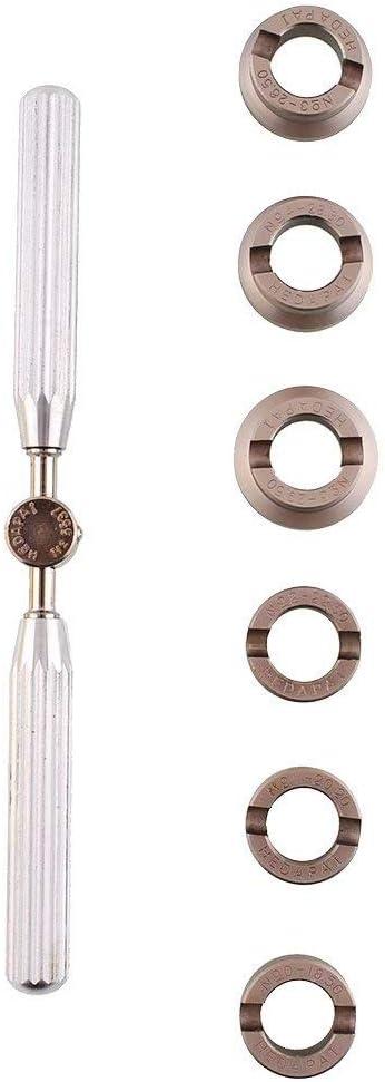 5537 Watch Opener, Watch Repair Tool Kit with 6 Dies (18.5-29.5mm) Watch Back Case Opener Closer Remover for Rolex Tudor (Not Included adapters)