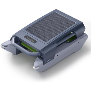 Solar Pool Skimmer Robot, Automatic Robotic Pool Skimmer with Dual Charging, 72H Runtime, One-Touch Start, UV-Resistant, Smart Navigation for Inground & Above Ground Pools