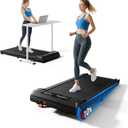 YUEJIQI Walking Pad Under Desk Treadmill with Incline for Home Office, 2.5HP Portable Walking Pad Treadmill with 280 Lbs Weight Capacity, Remote Control, LED Display