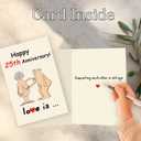 3 x Funny 25th Anniversary Card Gift for Husband Wife Couple, 8 x 5.3 inches