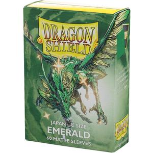 Dragon Shield | Japanese Size Card Matte Sleeves | 60 CT - Smooth & Tough Premium TCG Sleeves - Compatible with Yu-Gi-Oh, Naruto, Cardfight & Vanguard | Emerald