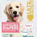 Paw Inspired 20ct Disposable Dog Diapers | Female Dog Diapers Ultra Protection | Diapers for Dogs in Heat, Excitable Urination, or Incontinence (X-Large)