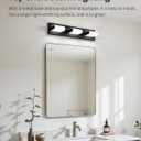 KDG LED Modern Bathroom Vanity Light Fixtures, 3 Lights Matte Black 5000K Wall Lighting Over Mirror, Lights for Dressing Room, Bedroom, 21.6 inch