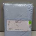 ROYALE LINENS 300 Thread Count 100% Long Staple Combed Cotton Fitted Sheet Queen - Super Soft Deep Pocket Bottom Sheet - Fitted Sheets Only - Elastic Sheets (Queen, Lake Blue)