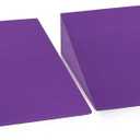 DEAYOU 2 Pack Yoga Foam Wedge, 13" EVA Foam Calf Stretch Slant Board for Lower Leg Strength Improve, Squat Wedge Incline Block for Workout, Exercise, Foot Heel Stretcher, Wrist Back Support (Purple)