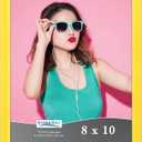 Icona Bay 8x10 Picture Frame, Yellow Colored Solid Wood Scandinavian Style Frame for Photo, Pizzazz Collection