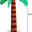 Inflatable Palm Tree Decoration, 2 Pack Jumbo Coconut Trees Beach Backdrop Favor Tropical Blow Up Hawaiian Summer Party Decor for Hawaiian Luau Party Decoration