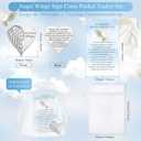 Fumete 30 Sets Funeral Favors for Guests Memorial Service Celebration of Life Decorations Heart Pocket Hug Token Coins and Angel Poem Pray Cards Memorial Gifts for Church Funeral Sympathy (Spanish)