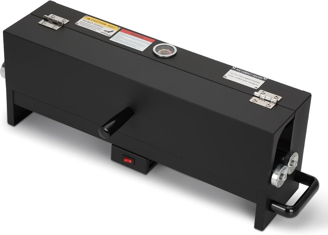 1/2 to 2 Electric PVC Conduit Heater, PVC Bender Heater Pipe with Temperature Control & Safety Shutoff & Reflective Interior, 120V 1700W Fast Heating Bender for 24" Pipe Sections
