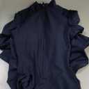 YEOREO Women Long Sleeve Workout Jumpsuit Zip Up Romper Bottom Pants Bodysuit Bodycon Sexy One Piece S