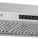 VIKIO HOME Range Hood 30 Inch Under Cabinet, Kitchen Hood with 980 CFM, 3-Speed Gesture Sensing & Touch Control Panel, Stainless Steel Vent 2 Pcs Baffle Filters with Handlebar, Ducted, LED light