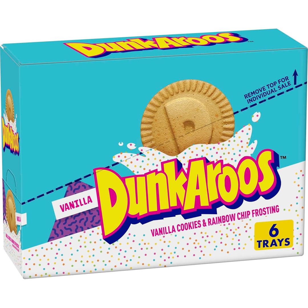 Dunkaroos Vanilla Cookies and Vanilla Frosting   6 - 6 ounce 170 grams, BB:09/11/2025