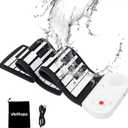 49 Keys Roll Up Piano with Carrying Bag, 8 Different Tones, Built-in Rechargeable Lithium Battery, Built-in 2W Speakers, Portable Piano for Travel