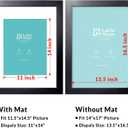 LaVie Home 14 x 17 Poster Frame Black, Display Pictures 11x14 with Mat or 14x17 Without Mat, Stable and Sturdy Picture Frame and Polished Plexiglass, Horizontal and Vertical Format of The Wall,1 Pack