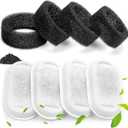 Monsin Cat Water Fountain Filters for Stainless Steel 67oz/2L Adjustable Water Flow Pet Fountain, 4 Pack Pet Replacement Filters with 4 Sponges