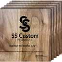 Walnut Plywood Sheets for Crafts 1/8 inch, 3mm Plywood Sheet for Laser Cutting, Wood Burning, Architectural Models, Drawing - 5 Pack Walnut Wood Sheets 12 x 12 inch (SS Custom Products)