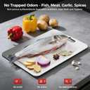 Titanium Cutting Board Set of 3,100% Pure Titanium Cutting Boards for Kitchen, Double Sided Non Toxic Cutting Board, Ideal Charcuterie & Chopping for Meat, Hygiene Durable DishwashrS+M+L)