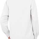Avanova Women V Neck Long Sleeve Tops Casual Basic Work Blouses Business Shirts White X-Large