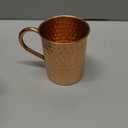 Copper Mules PURE Copper Mug RAW Cups Interior Ideal for Ayurvedic Health Benefits and Moscow Mules - Hand Hammered Finish - Authentic and Strong Riveted Handle - Holds 16oz