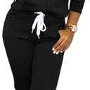 Nimsruc Jogging Suits for Women 2 Piece Casual (Medium, Black)