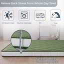 MAXYOYO 6" Extra Thick Futon Mattress Floor Mattress, Full Size Diamond Pattern Japanese Tatami Pad Roll Up Mat for Adults, Guest, Green