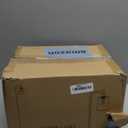 Floor Lamps for Living Room - Industrial Standing Lamp with Glass Shade, Modern White Floor Lamp with LED Bulbs, Farmhouse Floor Lamp for Bedroom, Tall Lamp for Office - White