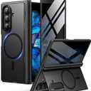 BERFY for Samsung Galaxy Z Fold 7 Case with Privacy Screen Protector, [Compatible with MagSafe][Anti Spy] Built-in Hidden Kickstand, Full-Body Shockproof Slim Phone Case for Z Fold 7, Black