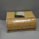 RoyalHouse Natural Bamboo Roll Top Bread Box Kitchen for Countertop Food Storage, Large, NO ASSEMBLY REQUIRED