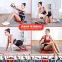 Ab Machine Ab Workout Equipment Sit Up Machine & Exercise Equipment Ab Crunch Machine for Stomach Workout Ab Core Trainer Abdominal Machine for Home Gym with Resistance Bands