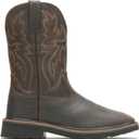 Wolverine Men's Rancher 10" Square Toe Steel Toe Work Boot (12 X-Wide, Dk Brown/Rust)