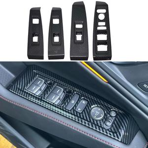 Compatible with 2023 2024 2025 Honda Accord Accessories Door Window Switch Panel Cover Window Control Button Trim (Carbon Style with Seat Heating Buttons)