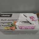 8 Blade All-in-1 Vegetable Chopper Mandoline Slicer with Container, Food Chopper, Onion Chopper, Veggie Cutter for Salad, Kitchen Gadgets Accessories Essentials, White