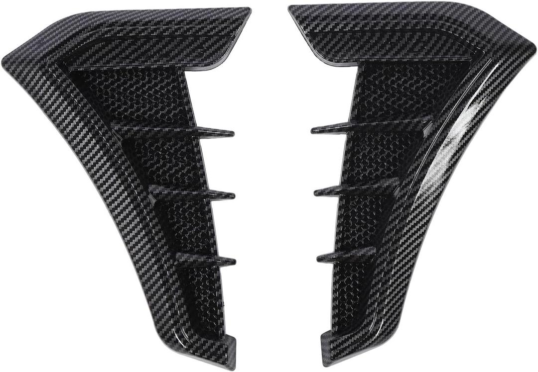 Side Vent Trim 1 Pair Side Vent Trim Sporty Look Enhanced Performance Side Mudguard Air Wing Vent Trim Sticker for 1 Series E90 E91 (Carbon Fiber Style)