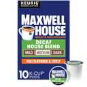 Maxwell House Decaf House Blend Medium Roast K-Cup Coffee Pods, 10 ct Box