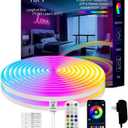 Neon Rope Lights, 10FT IC+RGB LED Strip Lights, App+Remote Control, Outdoor IP67 Waterproof, Music Sync, Color Changing, Flexible DIY Design Neon Lights for Bedroom, Gaming, Party Decor