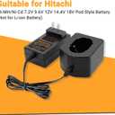 Shentec 1.2V-18V Charger UC18YG Compatible with Hitachi Ni-MH/Ni-Cd 7.2V 9.6V 12V 14.4V 18V Pod Style Battery (Not for Li-ion Battery)