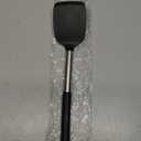 Silicone Solid Turner, Non Stick Slotted Kitchen Spatulas, High Heat Resistant BPA Free Cooking Utensils, Ideal Cookware for Fish, Eggs, Pancakes(Black)