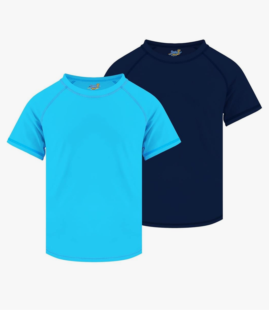 Boys Rash Guard Swim Shirt Short Sleeve Swimwear Toddler Kids Youth Rashguard Water Shirt UPF+ 50 Quick Dry Shirt Size 2T