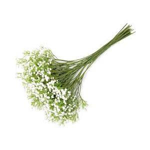 Artificial White Baby Breath/Gypsophila Silk White Flowers Wedding Home Party Decor Gift (White)