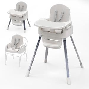 Portable Baby Highchair for Months Infants and Toddlers with 5 Point Harness Convertible Comfortable Seat for Cozy Eating Table Sit Up High Chair and Seats for Sitting Up Back Booster Feeding Chairs (White)