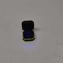 Luxury Ring Box, Square Velvet Wedding Ring Case Jewelry Gift Box with LED Light for Proposal Engagement Wedding, Black