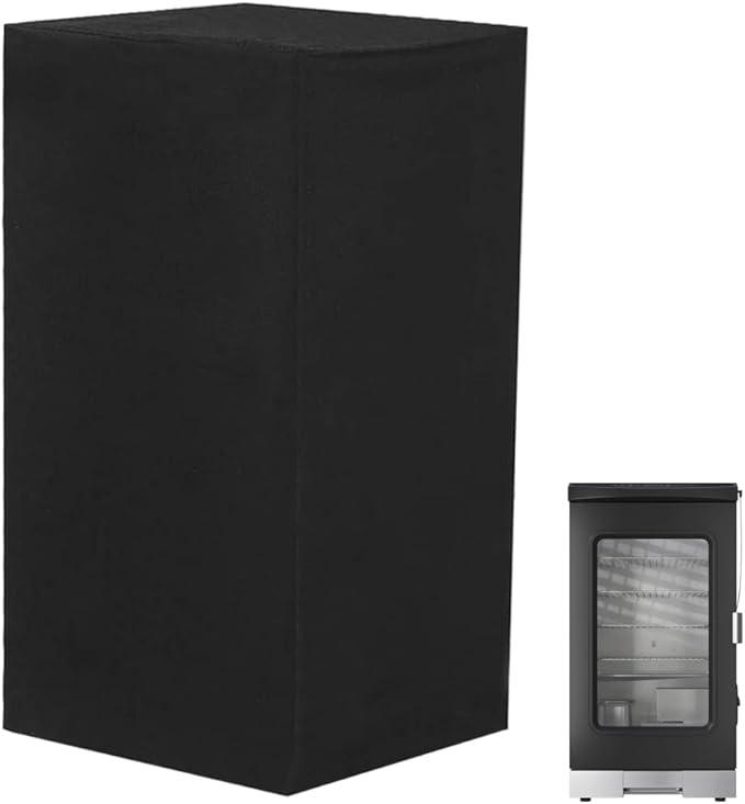 Electric Smoker Cover, Vertical Smoker Grill Cover Outside for Equipped with Tight Fitting Buckles and Fixed Buckles, Waterproof Electric Smoker Cover, 19" W x 18" D x 33" H