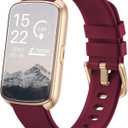 Fitness Tracker, Smart Watch for Women Men with 24/7 Heart Rate/Blood Pressure/Blood Oxygen Monitor,Sleep Tracker,Step & Calorie Counter, IP68 Waterproof Fitness Watches Compatible with Android&iPhone (Bordeaux)