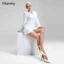 Yilanmy 3 Pairs Sheer Compression Socks for Women 8-10 mmHg Knee High Stockings Support Work Office Travel Daily Wear (S)