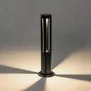 Round LED Outdoor Bollard Light 23.8 Inch, 5W Modern Black Pathway Light, IP65 Waterproof Lawn & Garden Landscape Lighting for Yard, Patio, Walkway