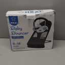 HKAI Baby Bouncer, Portable Baby Bouncer Seat for Babies 0-18 Months, 100% Cotton Fabrics, 3 Modes of use with Rocker and Stationary Options, Infant Rocker Chair with Hanging Toys-Dark Grey