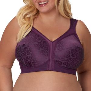 Playtex Women's Wireless Bra, Full Coverage, Smoothing, 4693, Single or 2-Pack (40C, Plum Majestic)